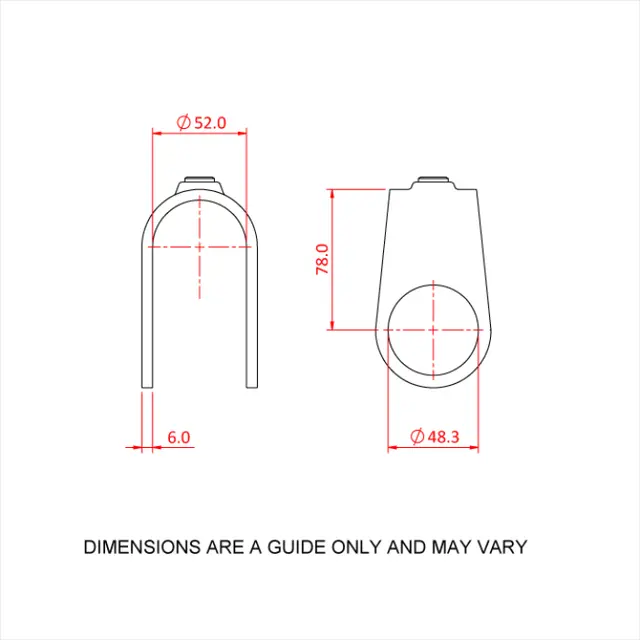 Doughty T16000 Clamp On Crossover PIPECLAMP CLAMP ON CROSSOVER 