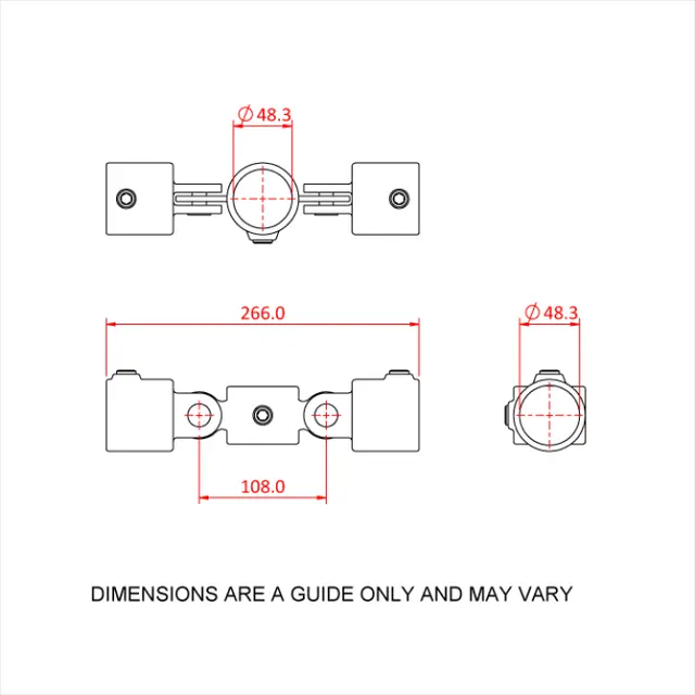 Doughty T16700 2 Swivel Combi. PIPECLAMP DOUBLE SWIVEL COMBINATION 