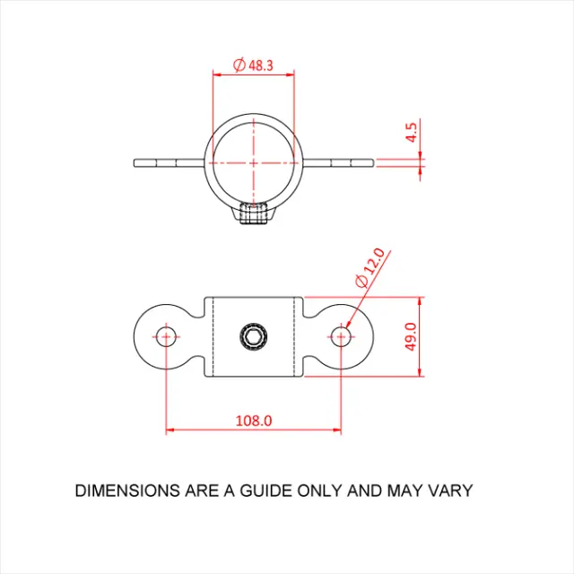 Doughty T16700M D/M Section Of Swi. PIPECLAMP DOUBLE MALE SECTION OF SWIVEL 