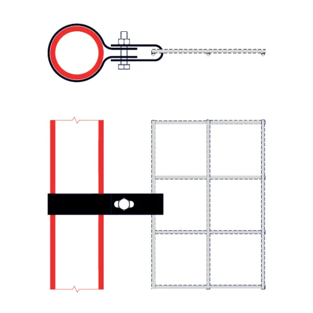 Doughty T17000 Mesh Panel Clips PIPECLAMP MESH PANEL CLIPS (single) 