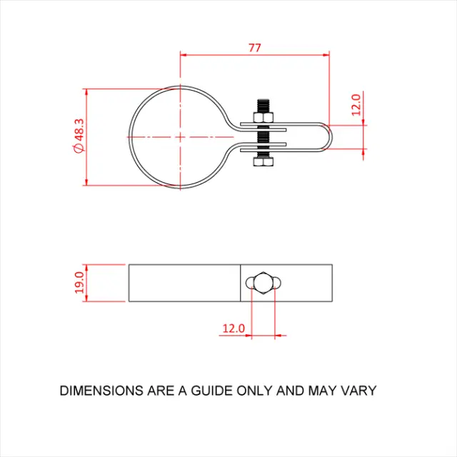 Doughty T17000 Mesh Panel Clips PIPECLAMP MESH PANEL CLIPS (single) 