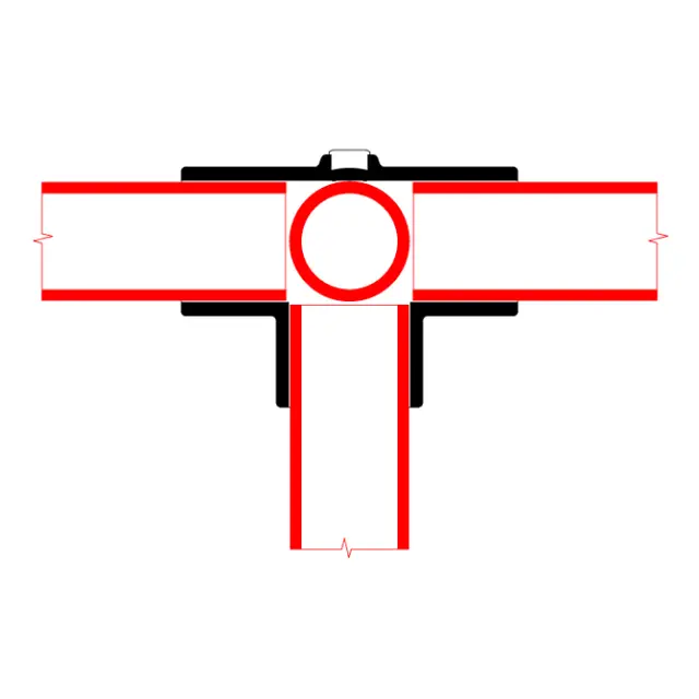 Doughty T17600 Side Outlet Tee PIPECLAMP SIDE OUTLET TEE 