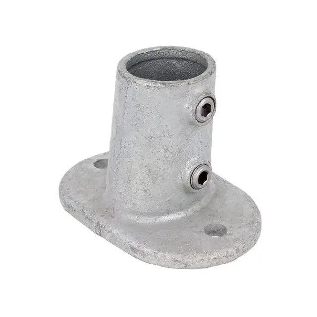 Doughty T17622 Ang.Rail. Base Fla. PIPECLAMP ANG.RAIL. BASE FLA.E 4-10 deg. 