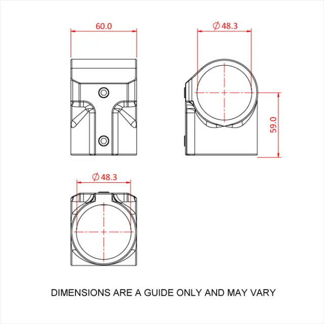 Doughty T194005E Short Tee (Slimline) SHORT TEE (slimline) 