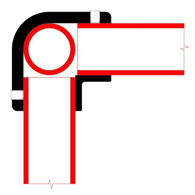 Doughty T194009 3 Way 90 Deg. Elbow 3 WAY 90 deg. ELBOW 