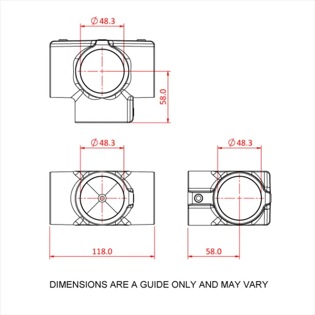 Doughty T194013E Side Outlet Tee SIDE OUTLET TEE (slimline) 