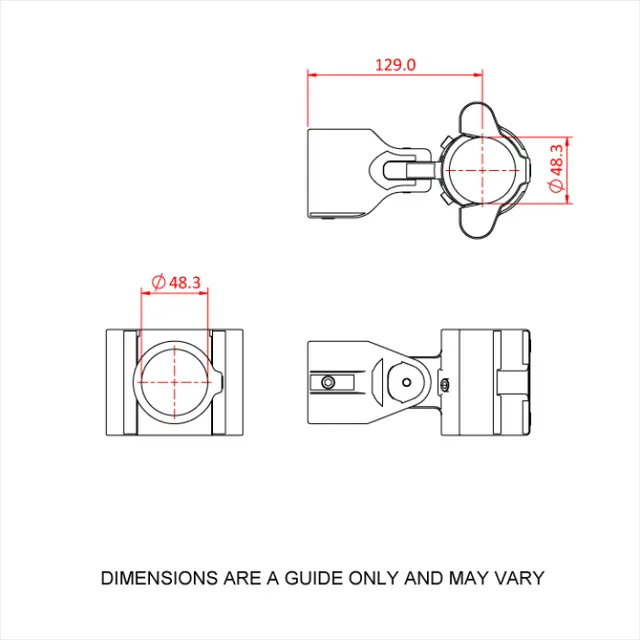 Doughty T194017SM Modular Swivel Elbow MODULAR SWIVEL ELBOW/TEE MALE SECTION 