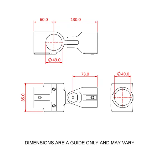 Doughty T194023 Swivel Tee Combination SWIVEL TEE COMBINATION 