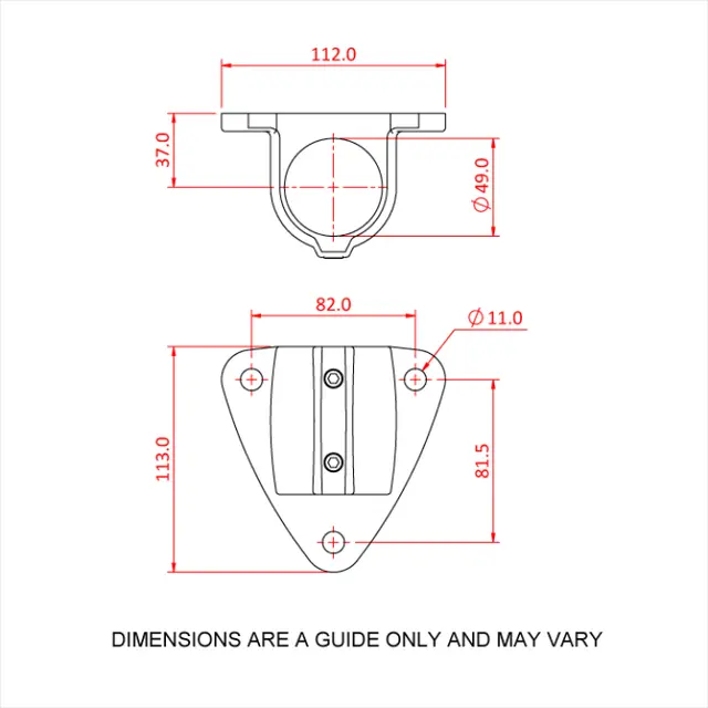 Doughty T194050 Side Palm Fixing SIDE PALM FIXING 