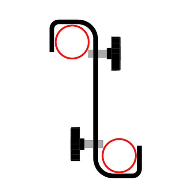 Doughty T19700 HOOK CLAMP D/ENDED 180 TWIST (150mm centres) 