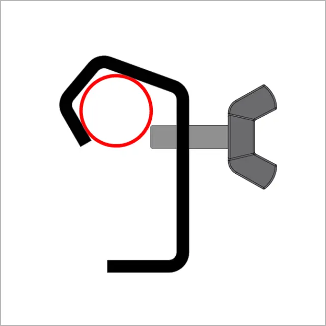 Doughty T20000 HOOK CLAMP 18mm LIGHT DUTY 