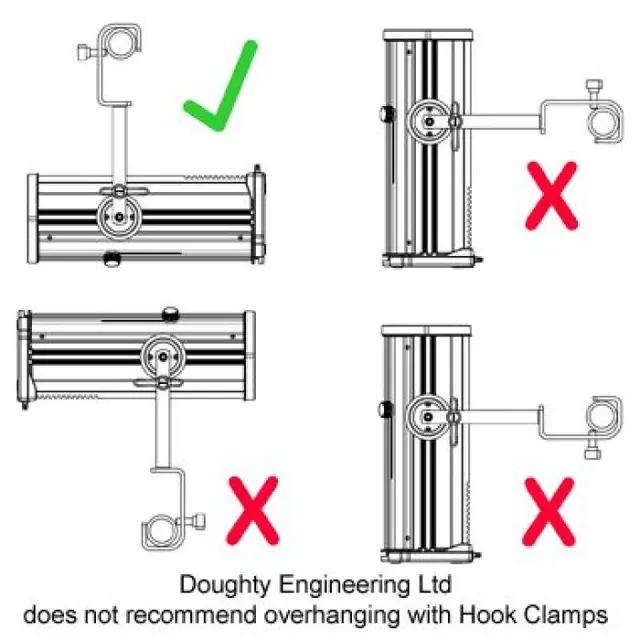Doughty T20101 Hook Clamp 48mm black Teaterkrok 