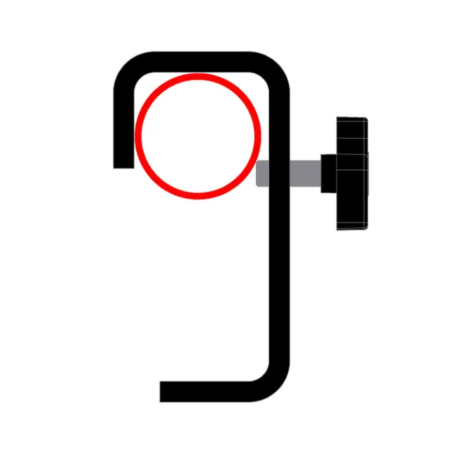 Doughty T20102 HOOK CLAMP 50mm MEDIUM DUTY (25 x 8 flat) 