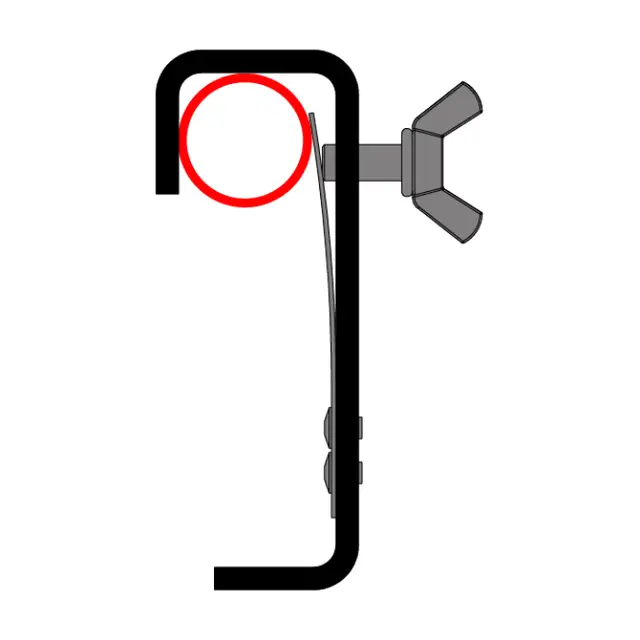 Doughty T20212 HOOK CLAMP 30mm C/W PROTECTOR STRIP 