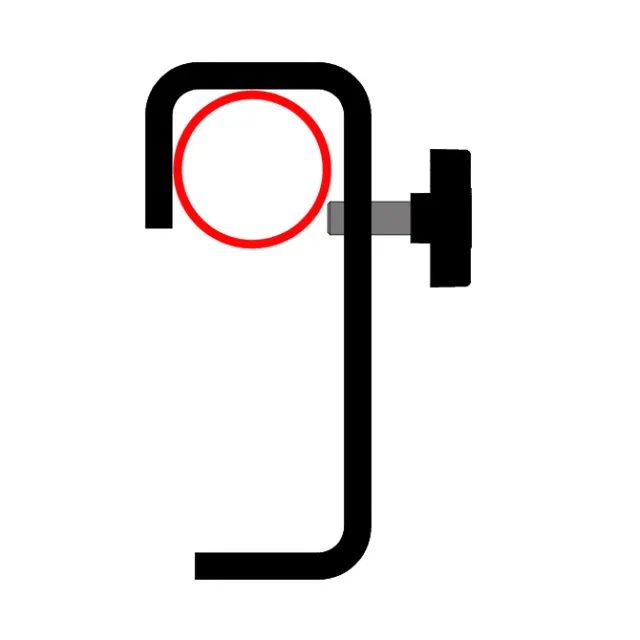 Doughty T20400 HOOK CLAMP 50mm HEAVY DUTY (50 x 8 flat) 