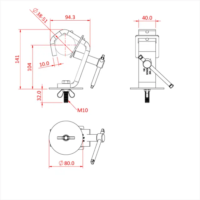 Doughty T20405 UNIVERSAL HEAVY DUTY HOOK CLAMP (C/W protector plate) 