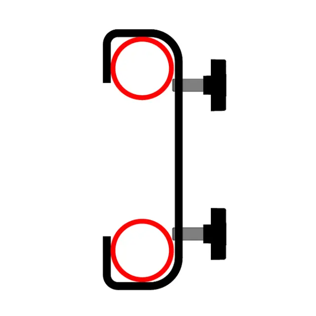 Doughty T20600 HOOK CLAMP DOUBLE ENDED (225mm centres) 