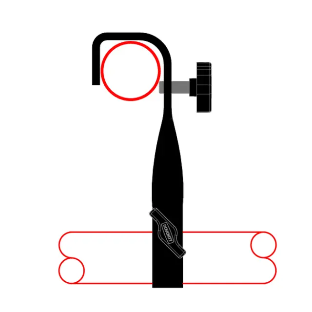 Doughty T21500 HOOK CLAMP D/ENDED 90 TWIST (150mm centres) 
