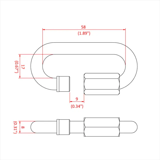 Doughty T23500 QUICK LINK M8 (Rated and Stamped 350 Kg SWL) 