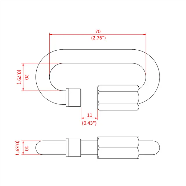 Doughty T23505 QUICK LINK M10 (Rated and Stamped 550 Kg SWL) 