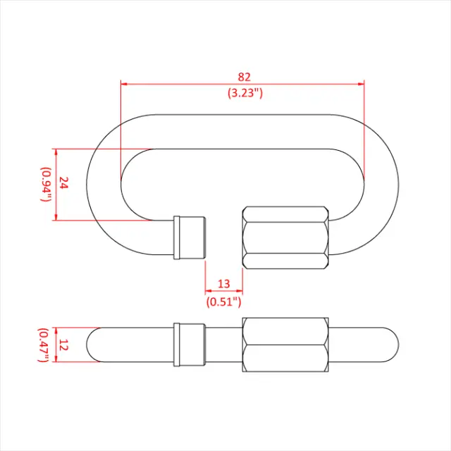 Doughty T23510 QUICK LINK M12 (Rated and Stamped 750 Kg SWL) 