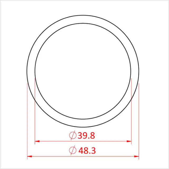 Doughty T2400001 ALUMINIUM BARREL (48mm x 6.1 metre) (Black Anodise) 