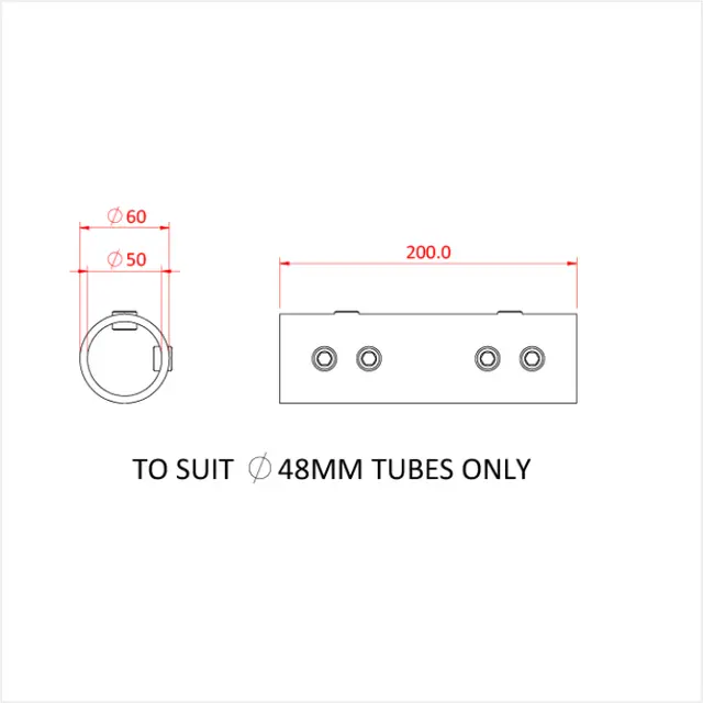 Doughty T25108 SCAFFOLD SOLID TUBE JOINER (48mm) 