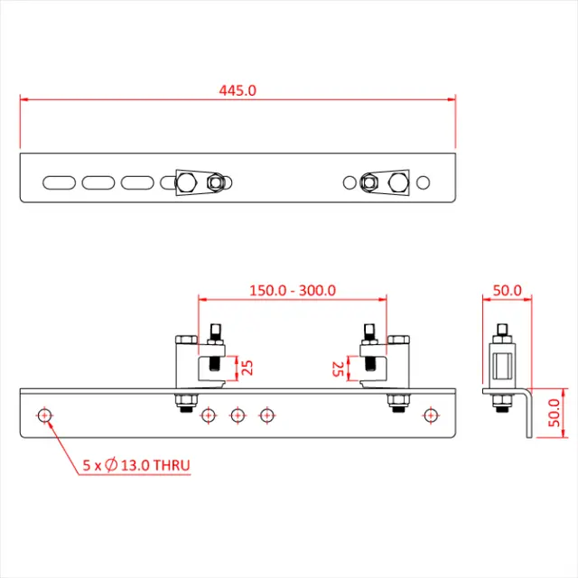 Doughty T29600 ADJUSTABLE GIRDER CLAMP (150mm - 300mm) 