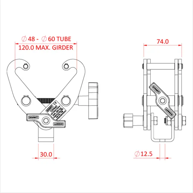 Doughty T29860 Scissor Clamp SWL 250kg 