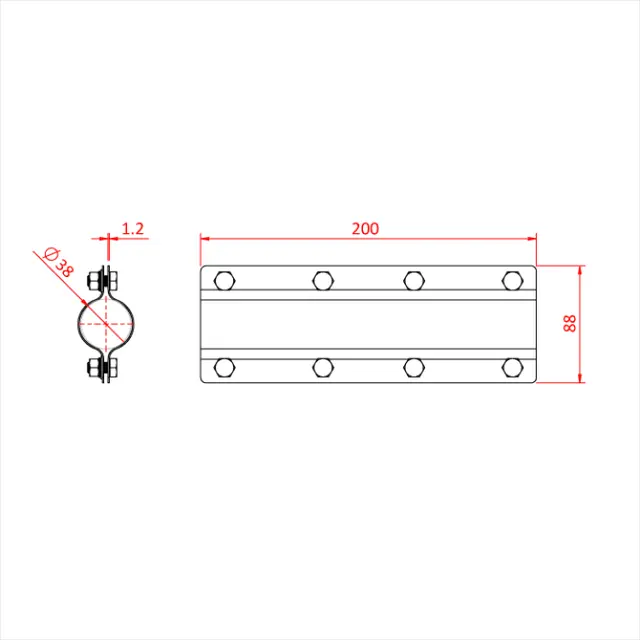 Doughty T30101 PIPE TO PIPE COUPLER (38mm) 