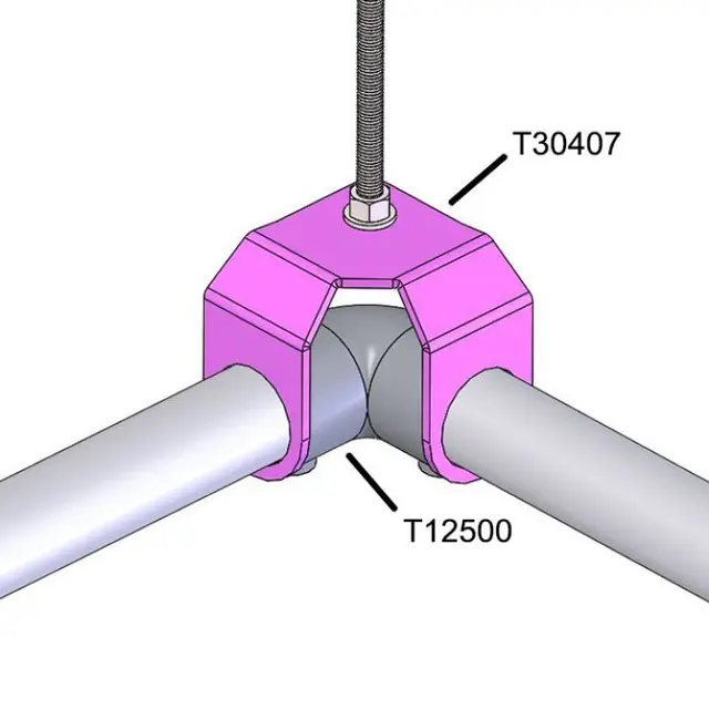 Doughty T30407 GRID HANGER CORNER (Black) 