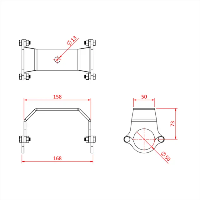 Doughty T30415 DEMOUNTABLE GRID HANGER (Black) 