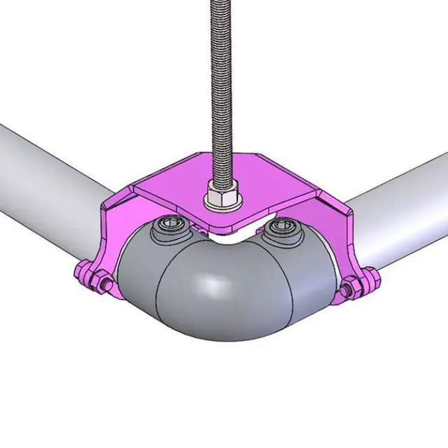 Doughty T30420 DEMOUNTABLE GRID HANGER CORNER (Black) 