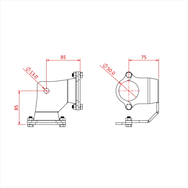 Doughty T30420 DEMOUNTABLE GRID HANGER CORNER (Black) 