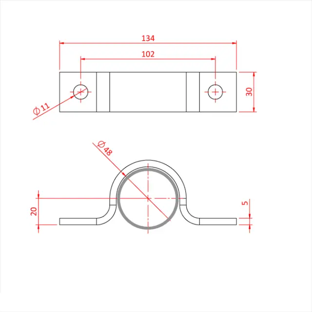 Doughty T30800 SADDLE CLAMP 48mm 