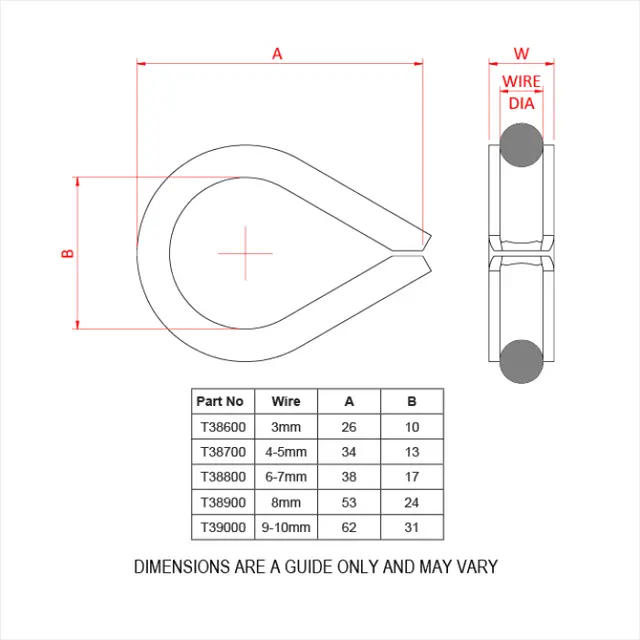 Doughty T38800 THIMBLE 6mm - 7mm 