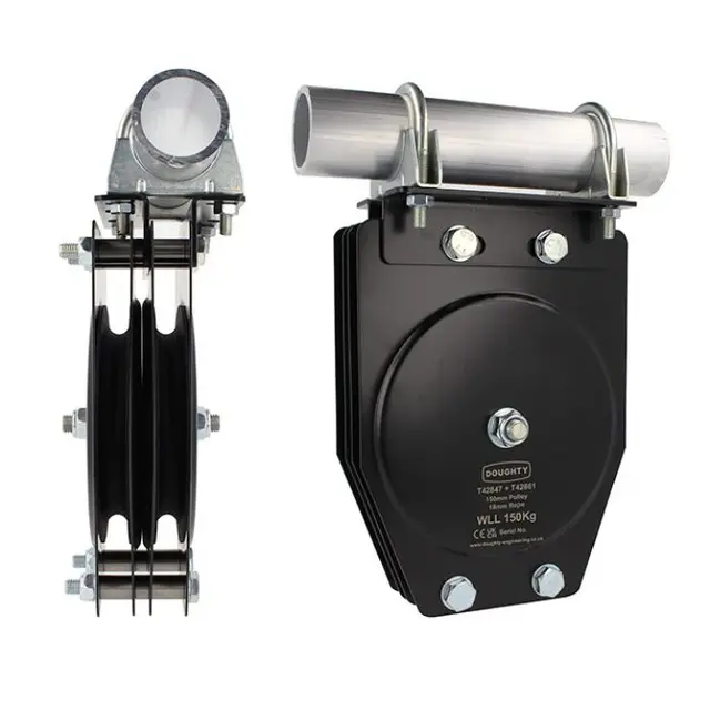 Doughty T42849 Pulley (Quad Sheave) 150Mm St. Pulley (Quad Sheave) (Rope) 