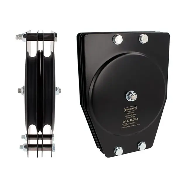Doughty T42859 Pulley (Quin Sheave) 180Mm St. Pulley (Quin Sheave) (Rope) 