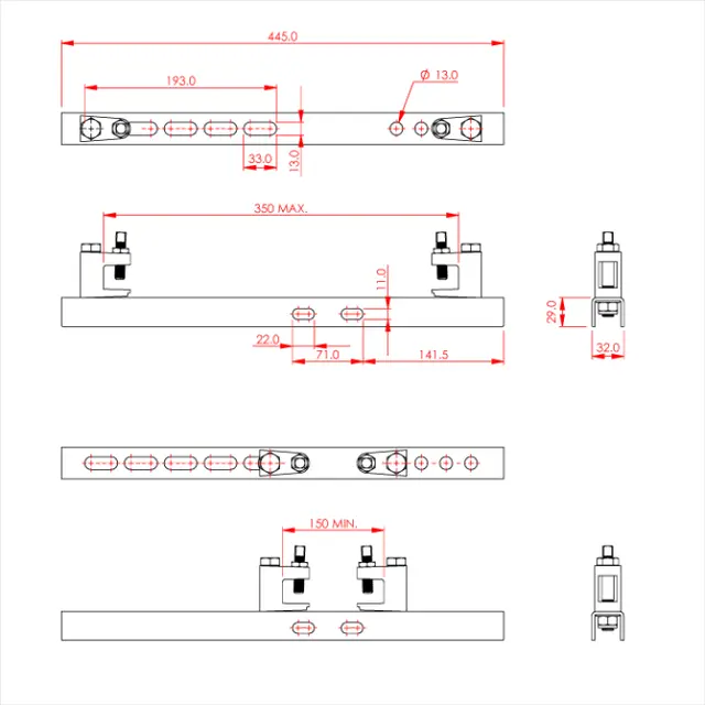Doughty T42872 Girder Channel (E) Girder Channel (E) 150-300Mm + Flange 