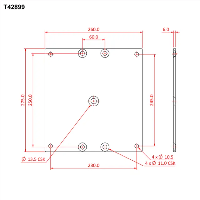 Doughty T42898 Wall Side Plate Wall Side Plate (J) To Suit 150Mm S 