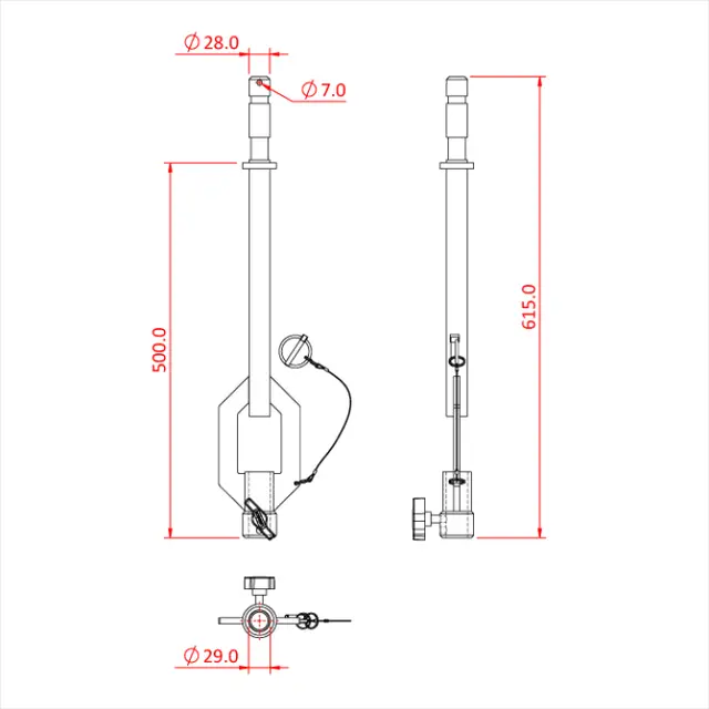 Doughty T45400 doble ended drop arm 50cm 