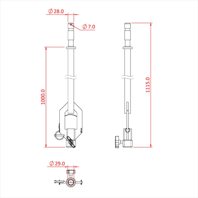Doughty T45400 doble ended drop arm 50cm 