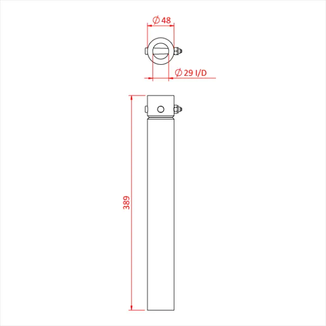 Doughty T45758 MRS Tank trap adaptor Black 