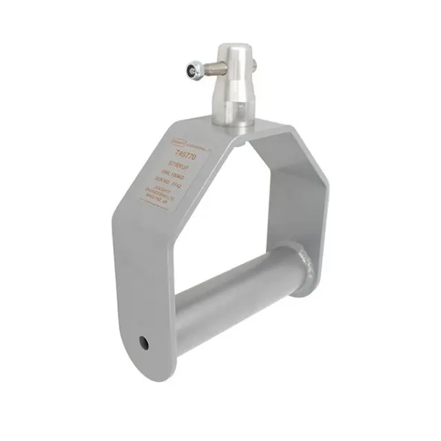 Doughty T45771 MRS Drop arm Stirrup with half connector and pin ( Black) 