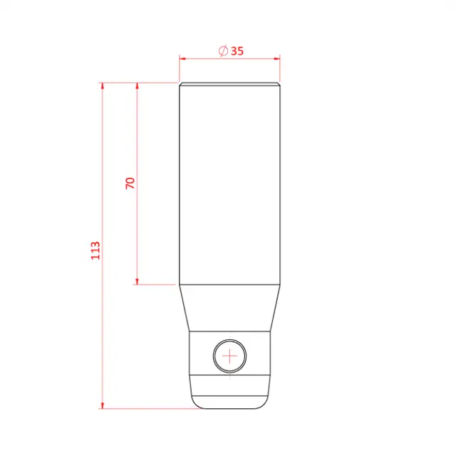 Doughty T45837 35MM SPEAKER SPIGOT WITH HALF CONNECTOR 