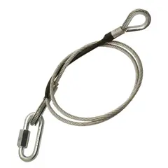 Doughty T45850 SAFETY BOND 4MM X 650 WITH M6 QUICK LINK (100Kg) (Silver)