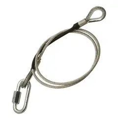 Doughty T45852 SAFETY BOND 4MM X 650 WITH M6 QUICK LINK (200Kg) (Silver)