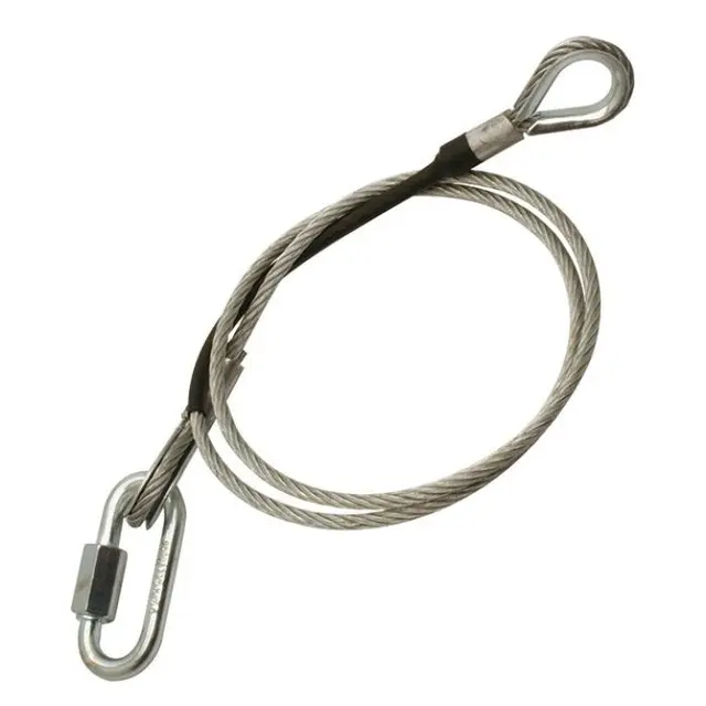 Doughty T45853 SAFETY BOND 4MM X 650 WITH M6 QUICK LINK (200Kg) (Black) 