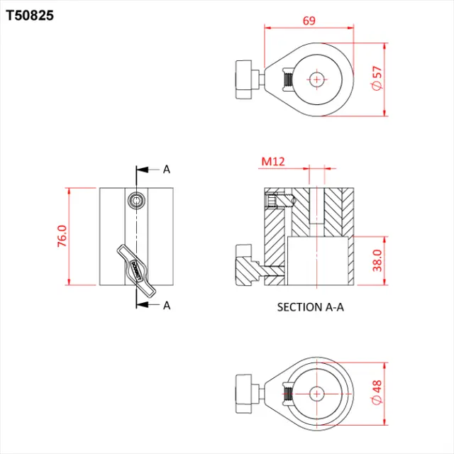 Doughty T50830 2" RECEIVER M10 FIXING 