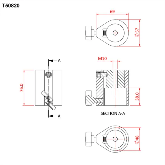 Doughty T50835 2" RECEIVER M12 FIXING 